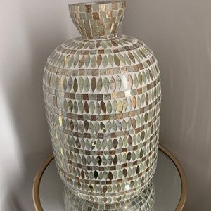 Mirrored Gold Mosaic Vase